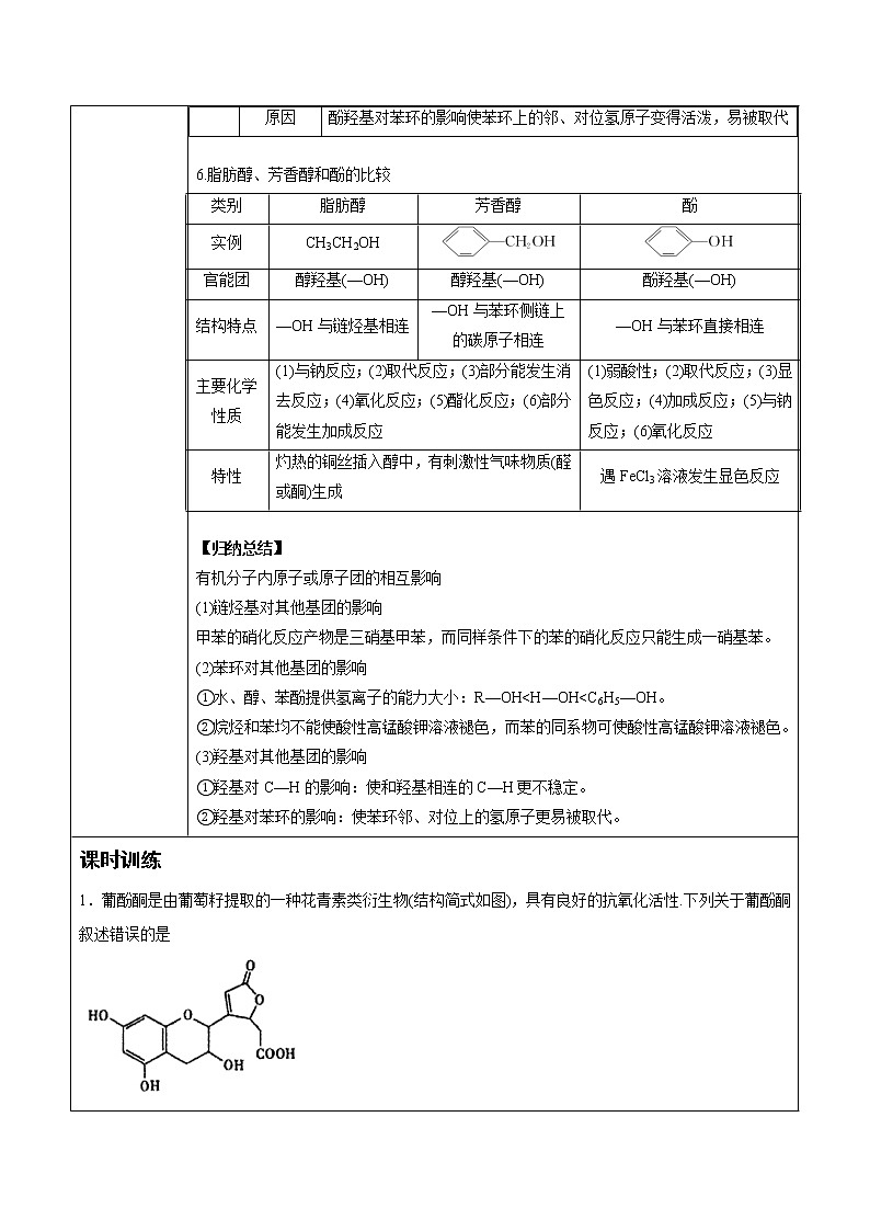 高中化学选择性必修三 第3章 第2节 第2课时 酚 讲义第3页