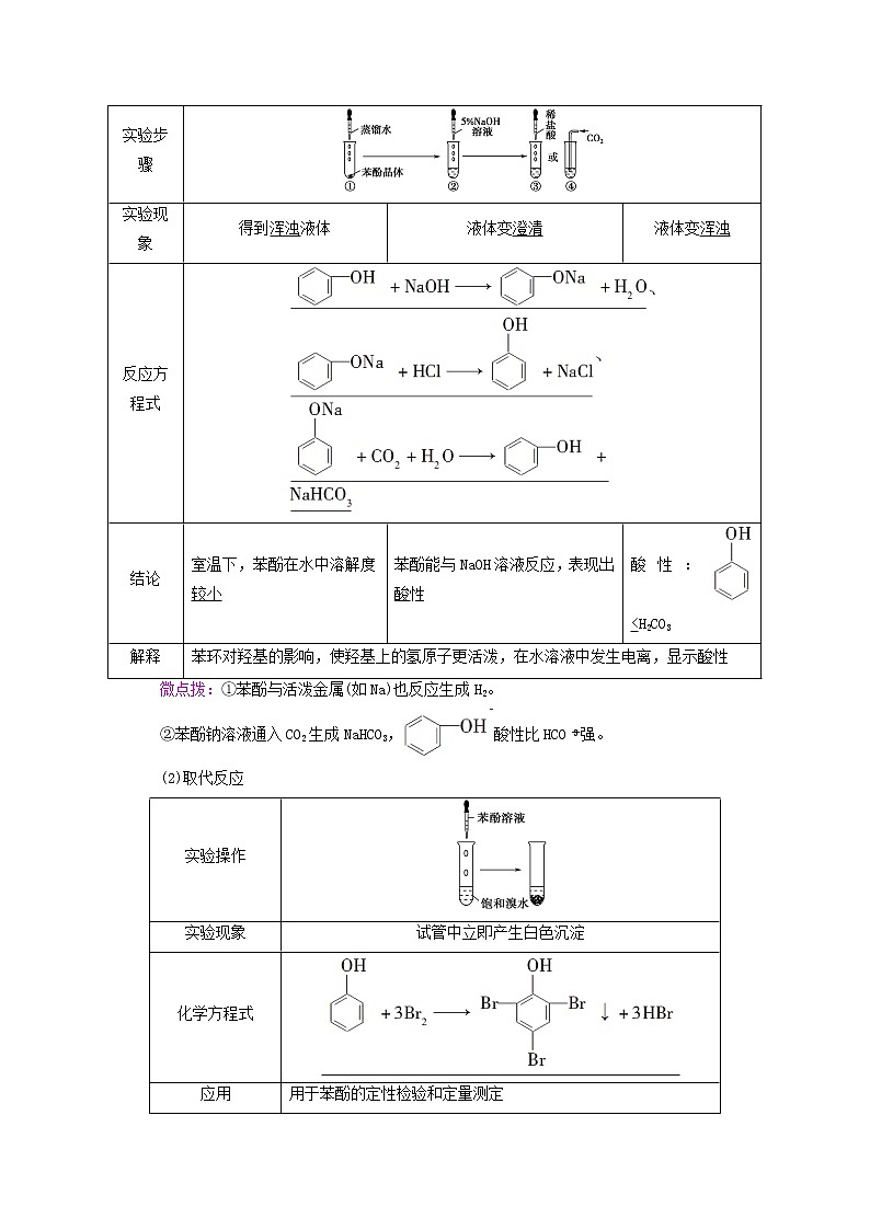 高中化学选择性必修三 第3章烃的衍生物第2节第2课时酚学案02