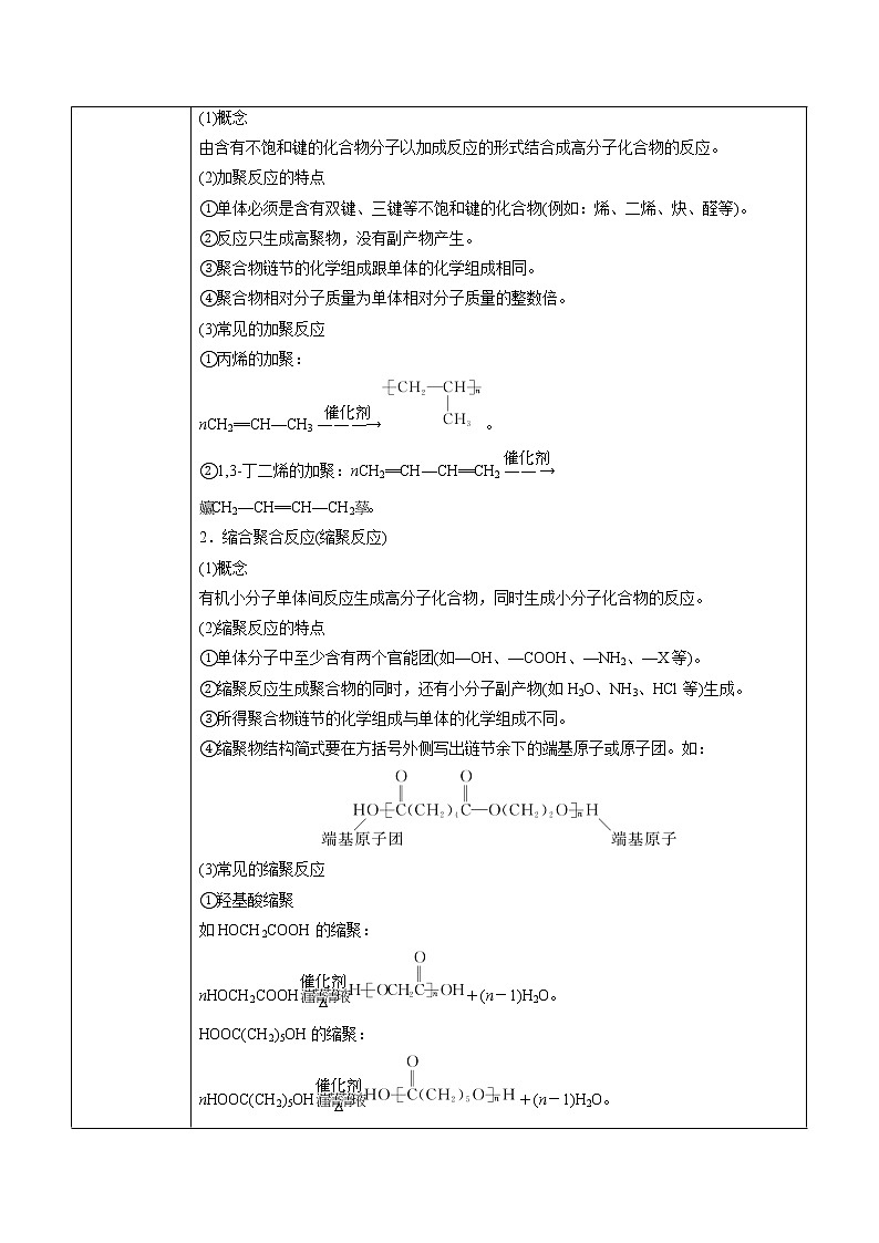 高中化学选择性必修三 第5章 第1节 合成高分子的基本方法 讲义02
