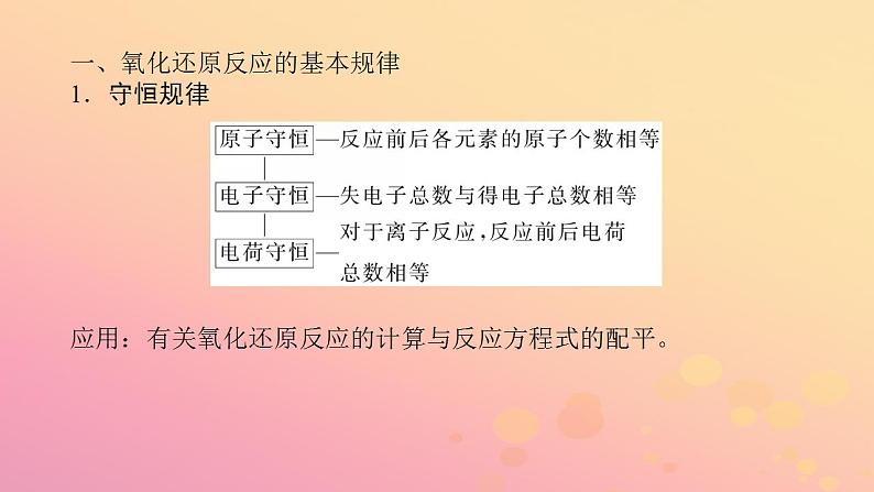 2022_2023学年新教材高中化学第一章物质及其变化第三节氧化还原反应第3课时氧化还原反应的基本规律及配平提升课课件新人教版必修第一册第4页