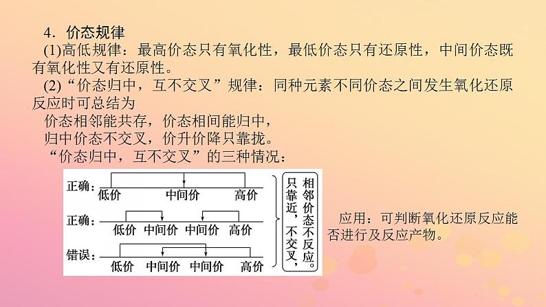 2022_2023学年新教材高中化学第一章物质及其变化第三节氧化还原反应第3课时氧化还原反应的基本规律及配平提升课课件新人教版必修第一册第7页