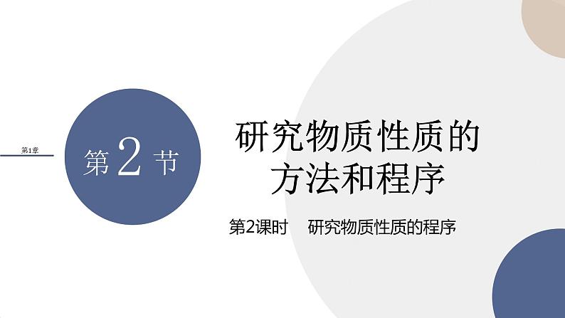 山东科技版高中化学必修第一册 1.2.2《研究物质性质的基本程序》课件PPT01