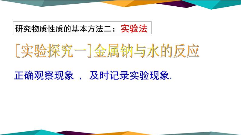 山东科技版高中化学必修第一册 1.2.1《研究物质性质的基本方法》课件PPT06