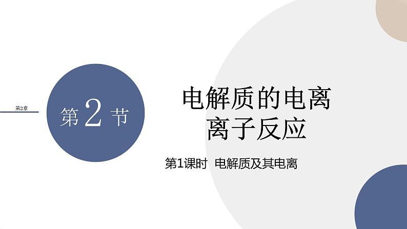 山东科技版高中化学必修第一册 2.2.1《电解质及其电离》课件PPT01