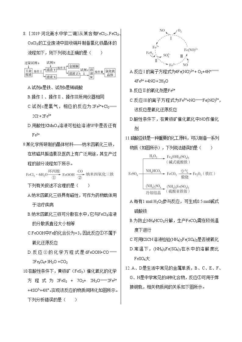 鲁科版（2019）高中化学必修第一册  3.1.3《铁及其化合物之间的转化关系》同步练习（含答案）02