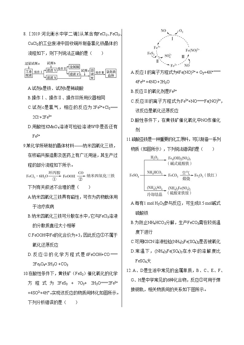 鲁科版（2019）高中化学必修第一册  3.1.3《铁及其化合物之间的转化关系》同步练习（含答案）02