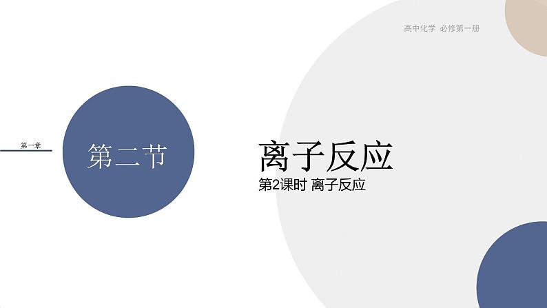 人教版高中化学必修第一册 第一章 2.2《离子反应》课件PPT01