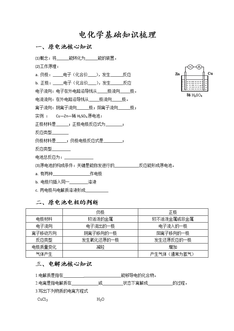 电化学学案——基础知识梳理01