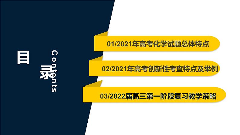 2022届高三化学一轮复习 第1讲：高考创新性考查与应对策略 课件第3页