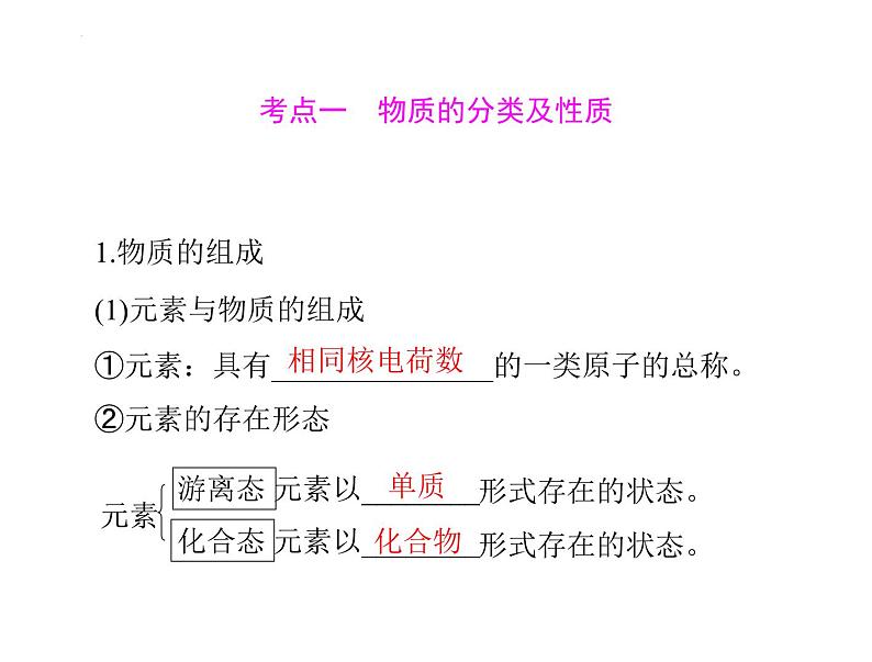 2023届高三化学高考备考一轮复习 第一章 第一节 物质的分类及转化课件(48张PPT)第6页