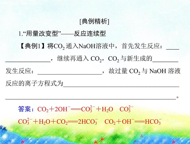 2023届高三化学高考备考一轮复习  第一章 微专题一 “用量改变型”和“信息给予型”离子方程式的书写课件第5页