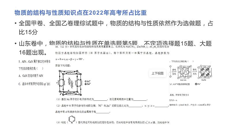 2023届高三化学一轮复习：物质结构与性质典型选择题与知识点回顾  课件06