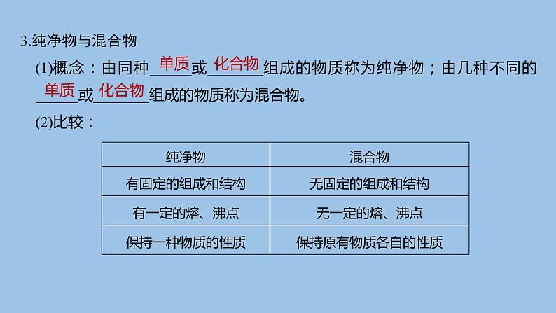 2023届高三化学高考备考一轮复习物质的组成、性质及分类课件第8页