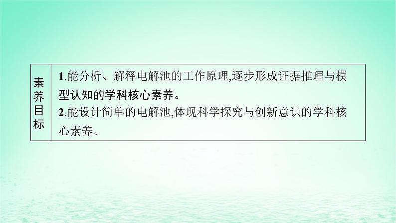 2022—2023学年新教材高中化学鲁科版选择性必修1第1章化学反应与能量转化第3节电能转化为化学能__电解第1课时电解的原理（课件+课后习题）03