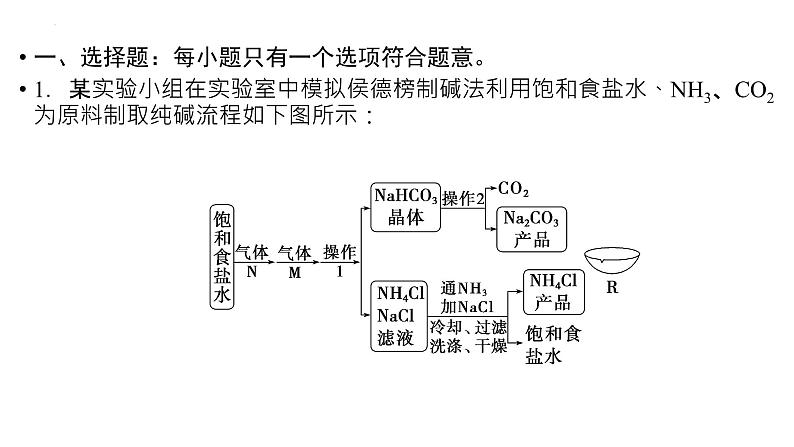 2023届高三化学一轮复习：“微流程”——金属及其化合物的转化第2页