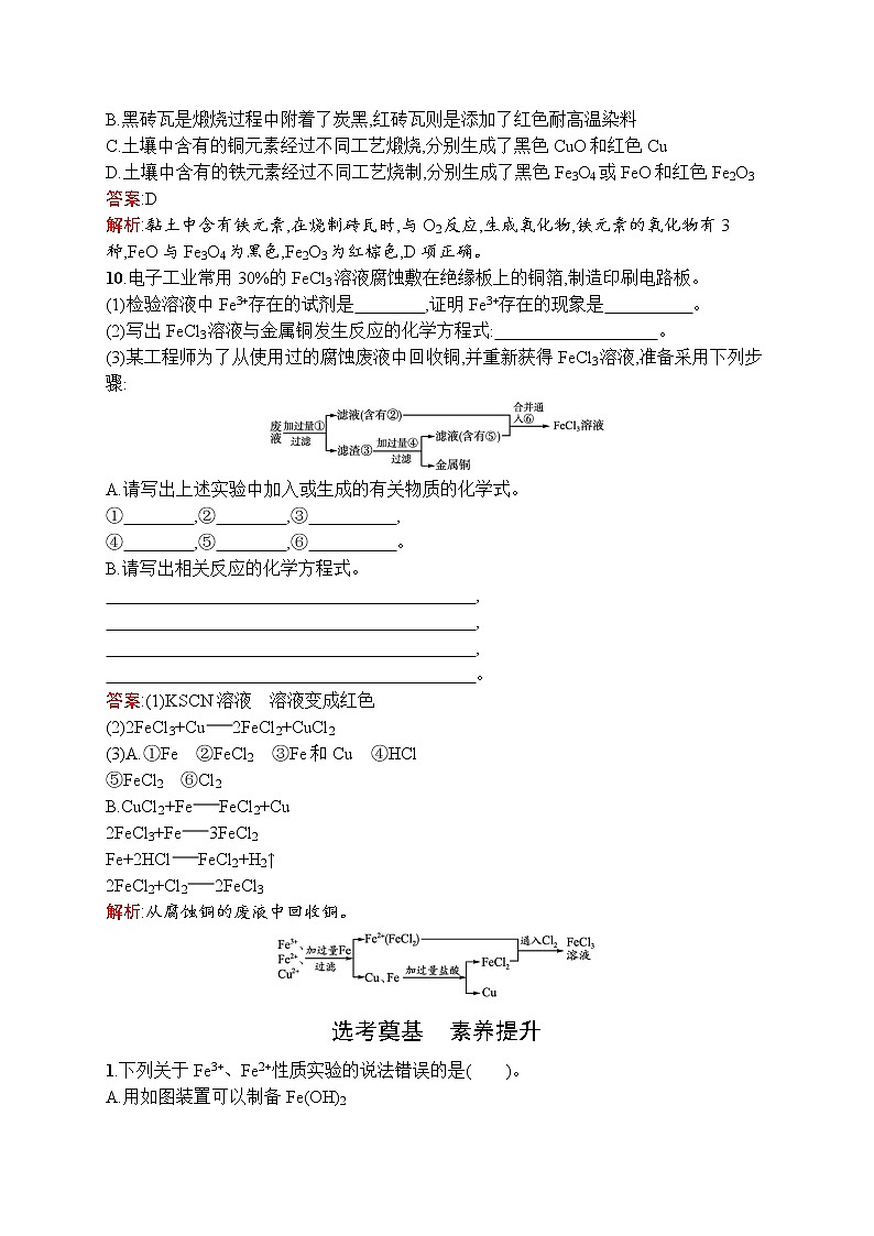 高中化学人教版 (2019)必修第一册  第三章　第一节　第2课时　铁盐和亚铁盐第3页