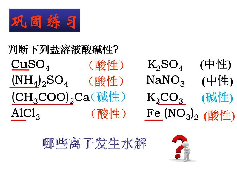 人教版高中化学选择性必修第一册第三章第三节盐类的水解（第1课时）课件208