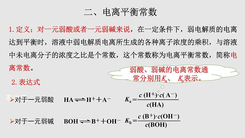 人教版高中化学选择性必修一第三章第一节电离平衡（第2课时）课件2第8页