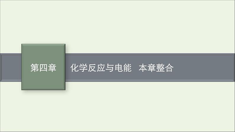 人教版高中化学选择性必修第一册第四章化学反应与电能本章整合课件第1页