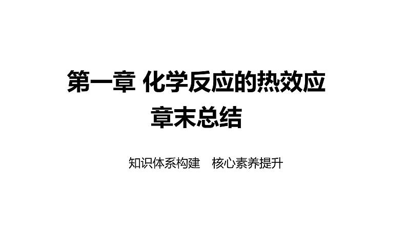 人教版高中化学选择性必修第一册第一章化学反应的热效应章末总结课件01