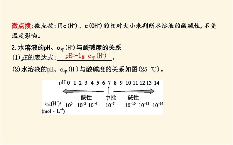 鲁科版高中化学选择性必修1第3章第1节第2课时水溶液的酸碱性与pH课件第5页