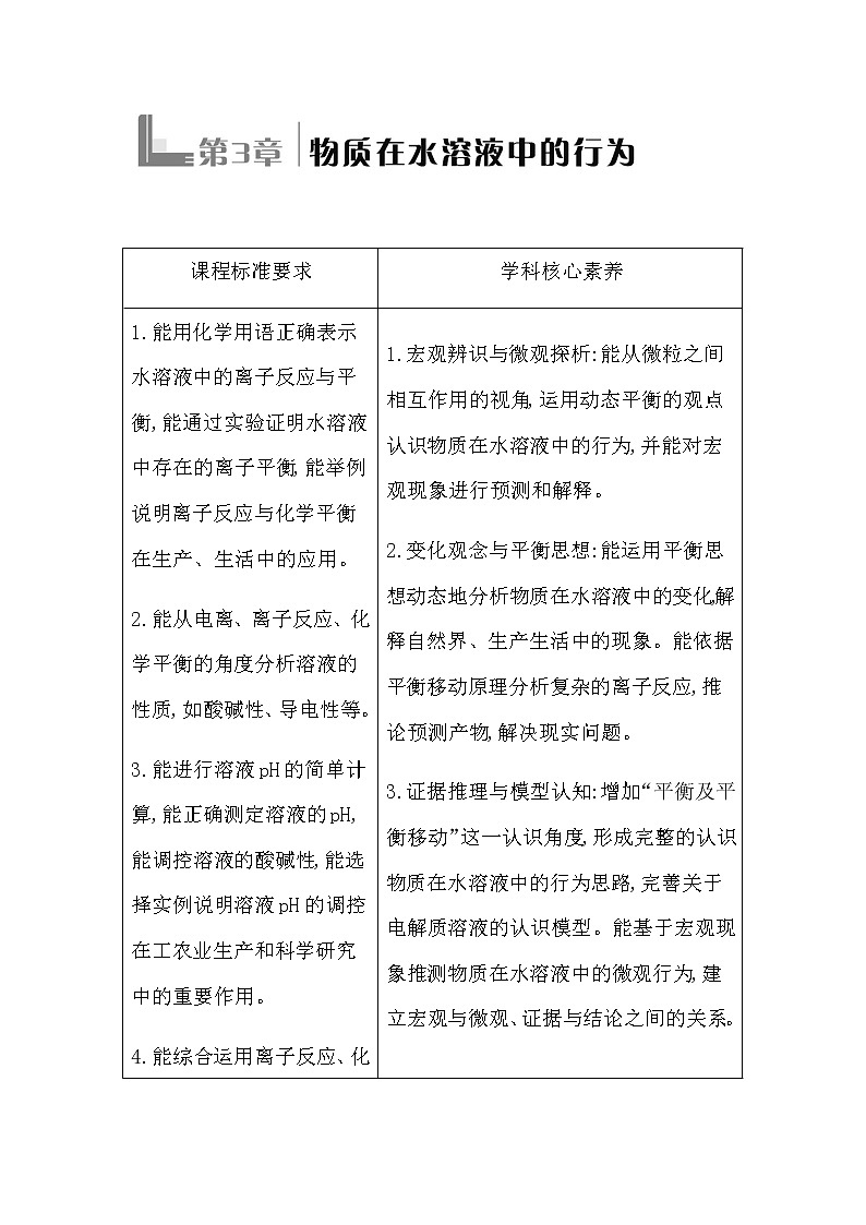 鲁科版高中化学选择性必修1第3章第1节第1课时水及强、弱电解质学案第1页