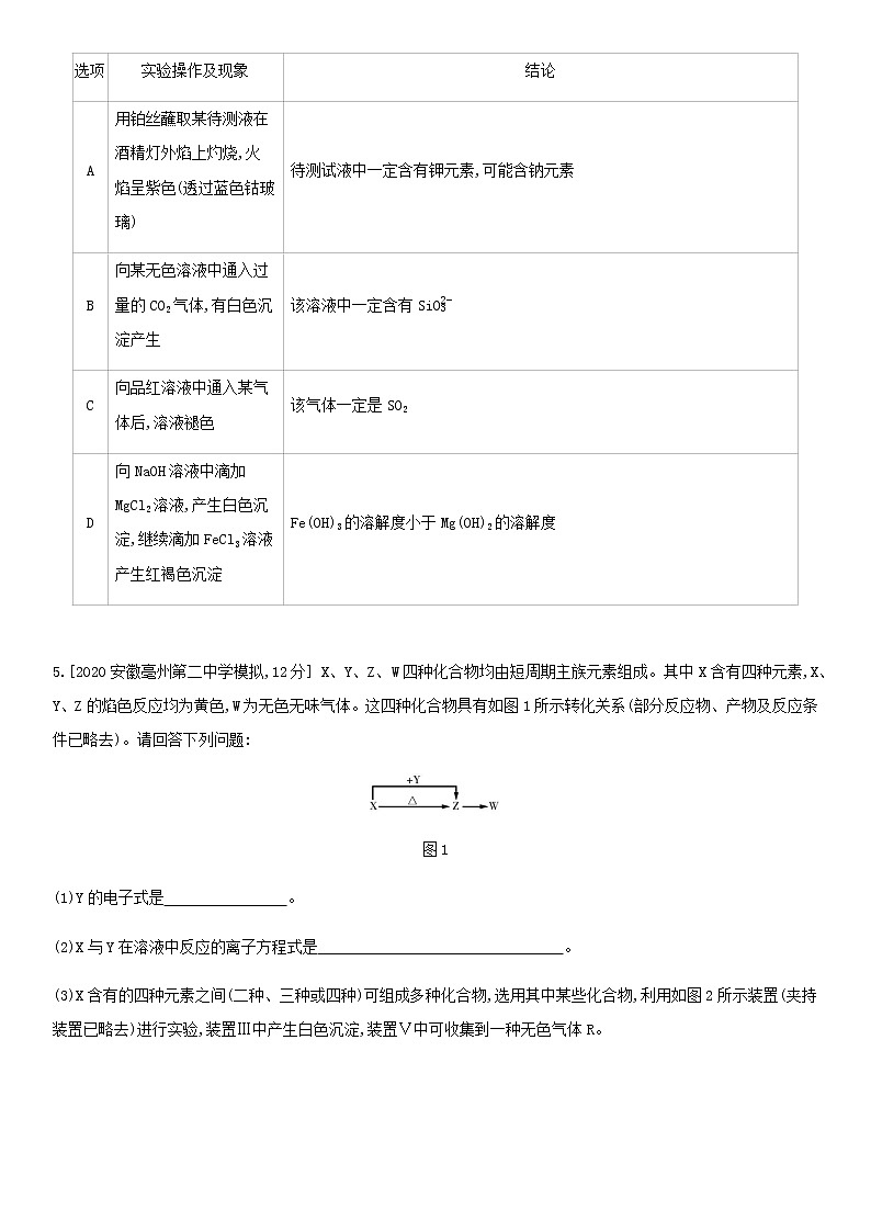 通用版高考化学考点复习训练七碳硅及其化合物无机非金属材料含答案第2页