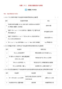 通用版高考化学考点复习训练二十三实验方案的设计与评价含答案