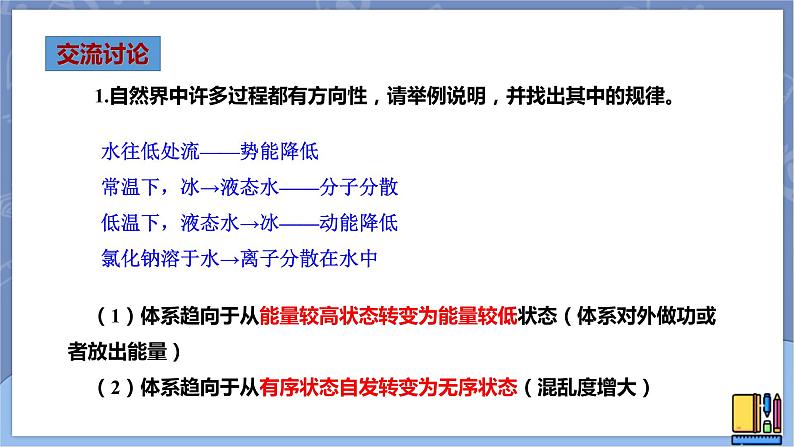 高中化学苏教版选修一 2.2.1化学反应的方向 课件PPT03