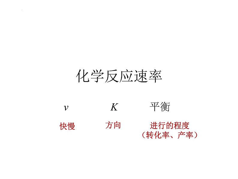 2023届高三化学一轮复习  化学反应速率   课件第1页