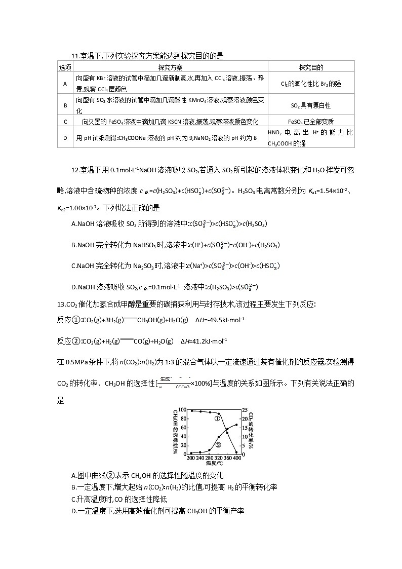 2023江苏省百校联考高三上学期第一次考试化学含答案第3页