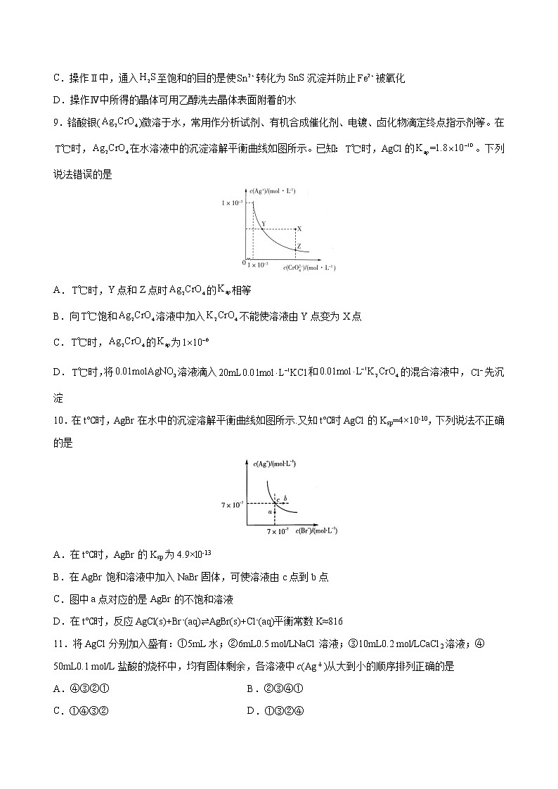 3.4 难溶电解质的溶解平衡【综合训练】2022-2023学年高二化学考点分层解读与综合训练（人教版2019选择性必修1）03