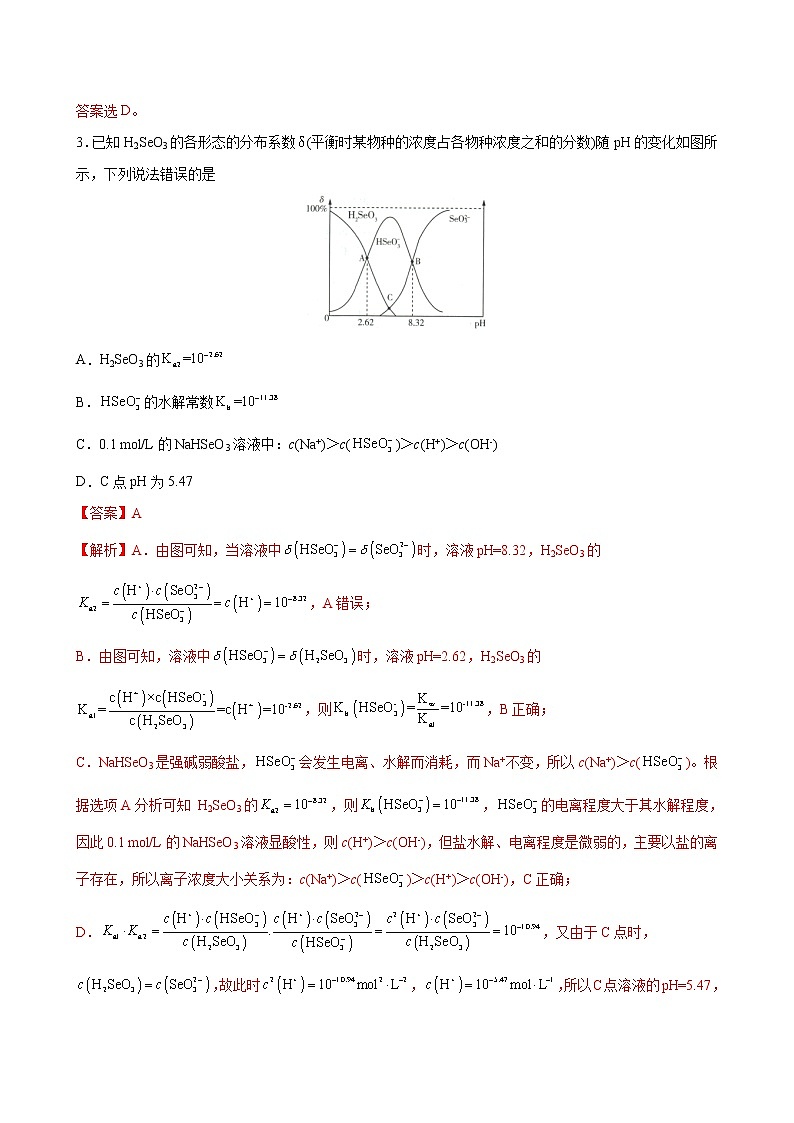 3.3 盐类的水解【分层解读】2022-2023学年高二化学考点分层解读与综合训练（人教版2019选择性必修1）02