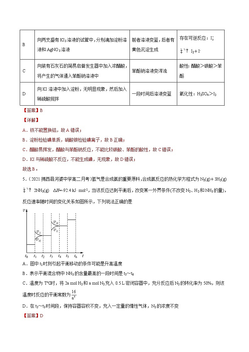 2.2.2+影响化学平衡的因素-2022-2023学年高二化学课后培优练（人教版2019选择性必修1）03