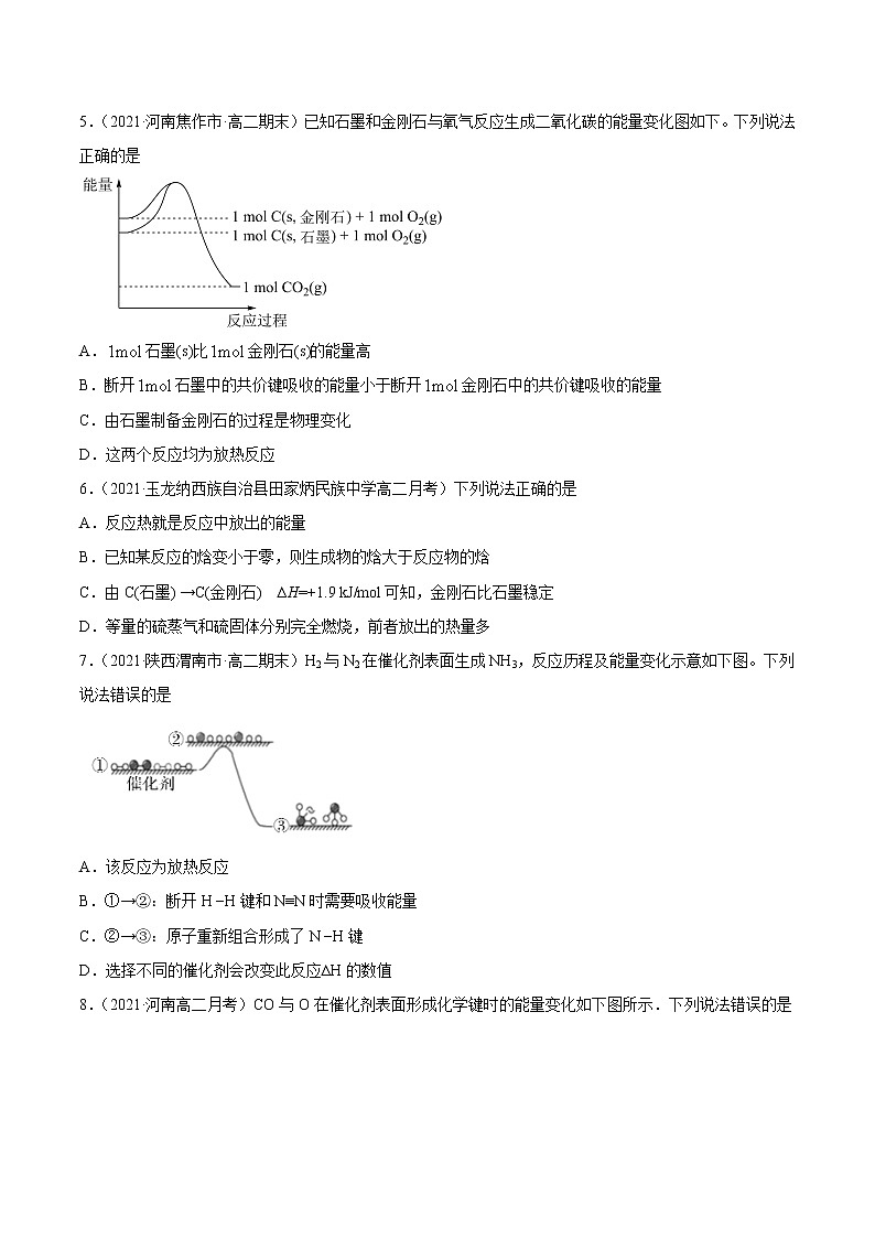 1.1.1 焓变 反应热-2022-2023学年高二化学课后培优练（人教版选修4）（原卷版）第2页