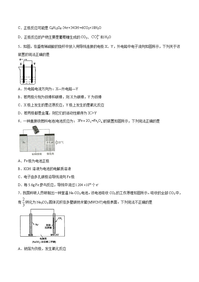 第04单元 化学反应与电能单元测试（B卷•提升能力）-2022-2023学年高二化学同步单元AB卷（人教版2019选择性必修1）02