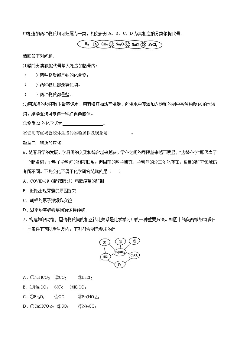 1.1 物质的分类及转化【分层解读】-2022-2023学年高一化学考点分层解读与综合训练（人教版2019必修第一册）（原卷版）第2页