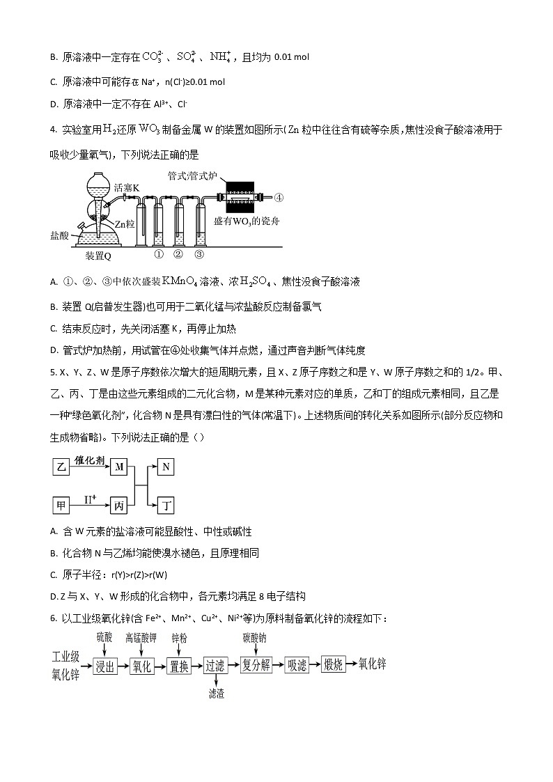 2023山东省“学情空间”区域教研共同体高三上学期入学考试化学试题含答案第2页