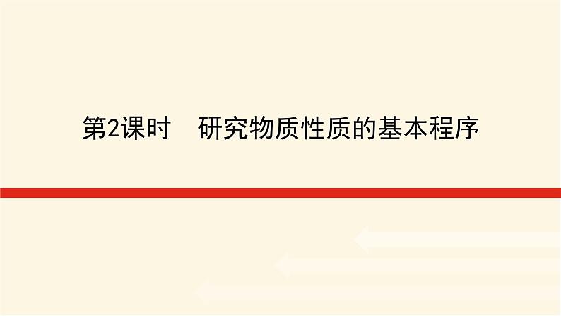 鲁科版高中化学必修第一册1.2.2研究物质性质的基本程序课件01