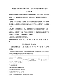 2021-2022学年河南省驻马店市高一下学期期末考试化学试卷含解析