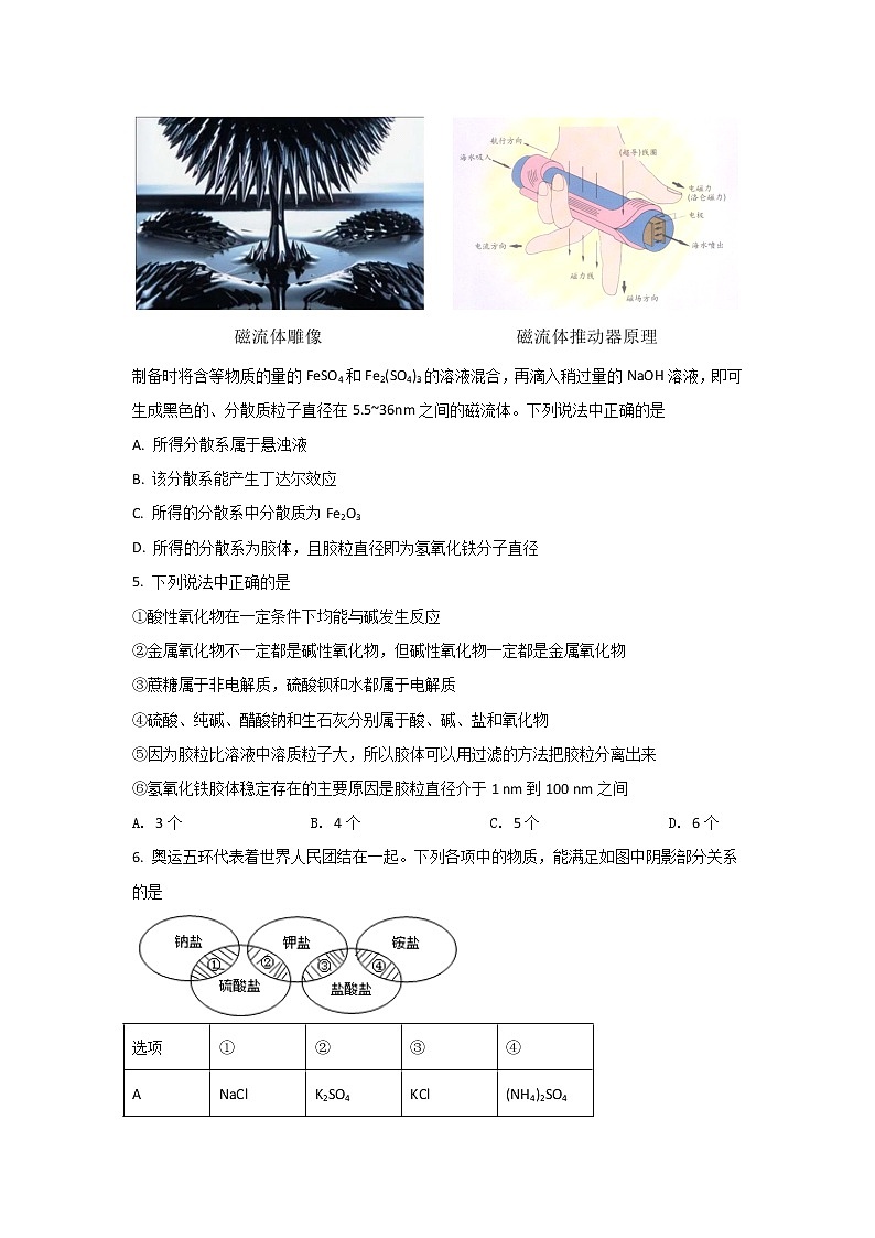 2021-2022学年黑龙江省齐齐哈尔市第八中学校高一下学期6月月考化学试卷含解析02