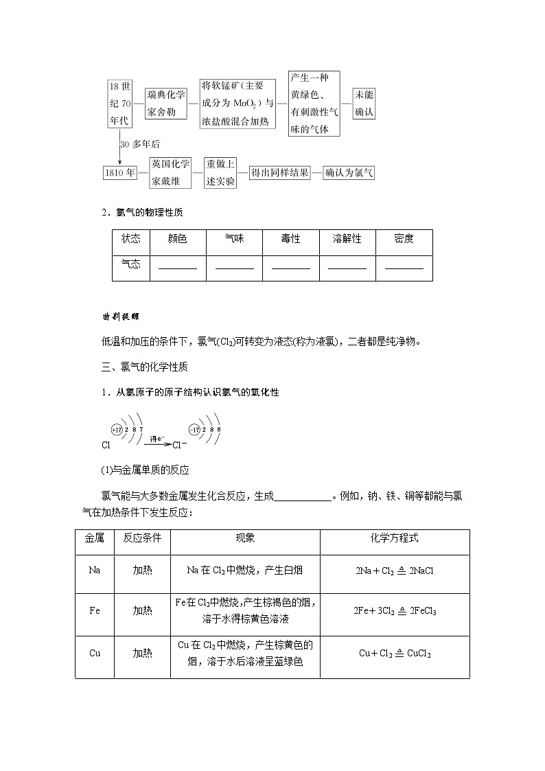 人教版高中化学必修第一册第二章海水中的重要元素——钠和氯导学案+课件02