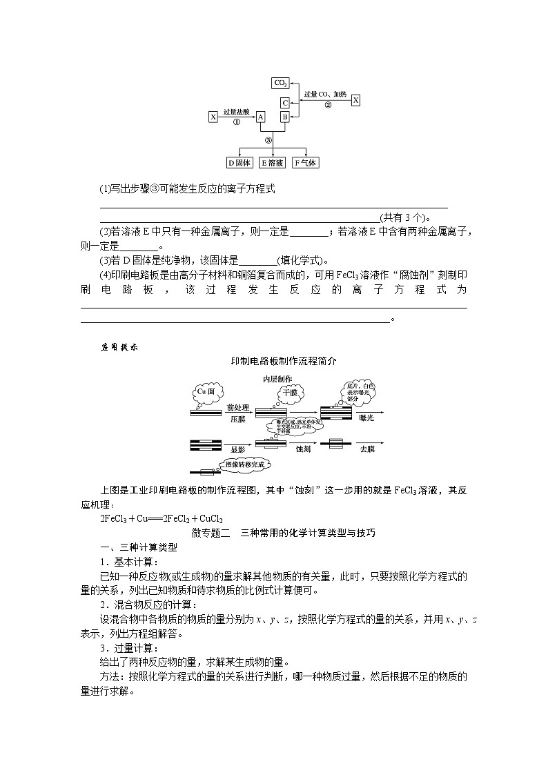 人教版高中化学必修第一册微专题大素养章末导学案+课件03