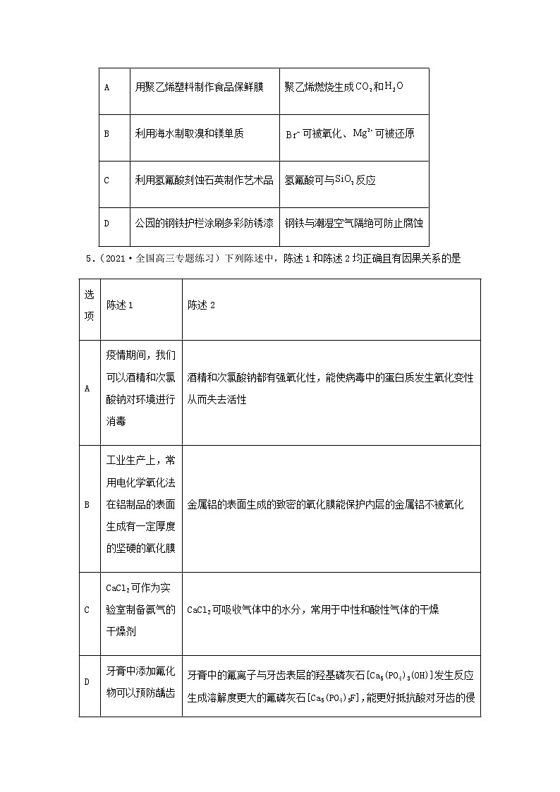 高考化学一轮复习单元滚动双测卷非金属及其化合物B卷含答案第2页