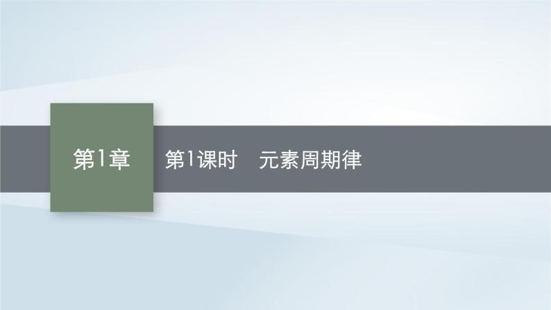 鲁科版高中化学必修第二册第1章原子结构元素周期律第2节元素周期律和元素周期表第1课时元素周期律课件01