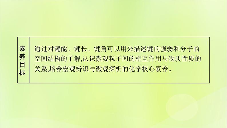 鲁科版高中化学选择性必修2第2章微粒间相互作用与物质性质第1节共价键模型第2课时共价键的键参数课件第3页