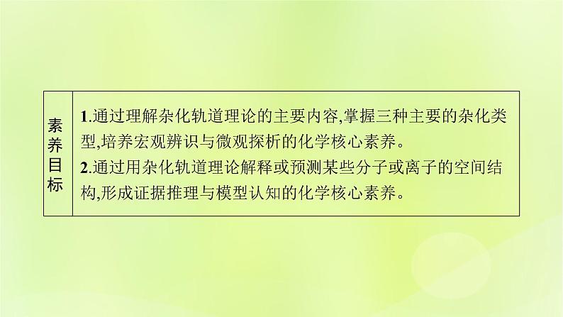 鲁科版高中化学选择性必修2第2章微粒间相互作用与物质性质第2节共价键与分子的空间结构第1课时杂化轨道理论课件03