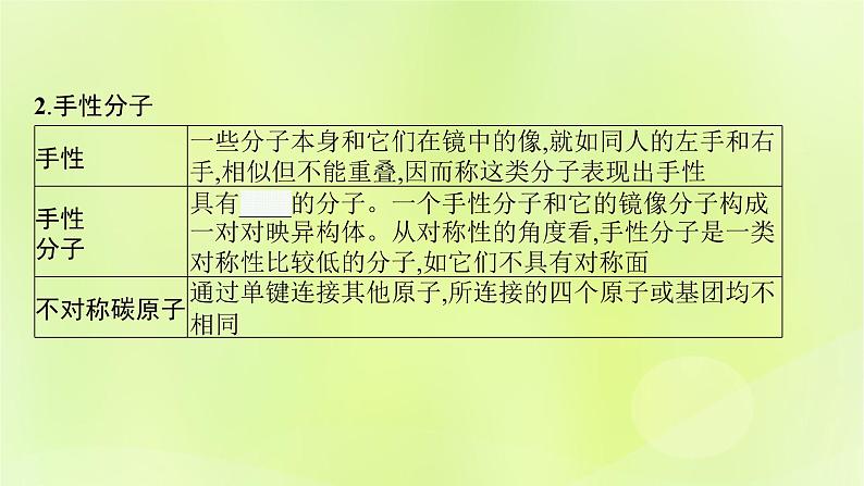 鲁科版高中化学选择性必修2第2章微粒间相互作用与物质性质第2节共价键与分子的空间结构第3课时分子的空间结构与分子性质课件08