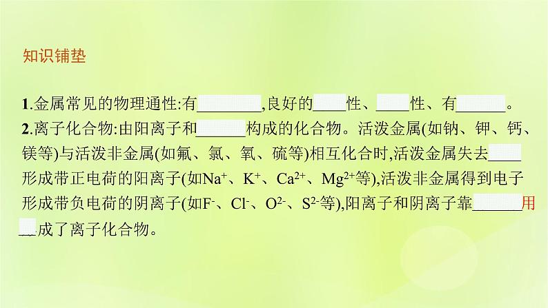 鲁科版高中化学选择性必修2第3章不同聚集状态的物质与性质第2节几种简单的晶体结构模型第1课时金属晶体与离子晶体课件第5页