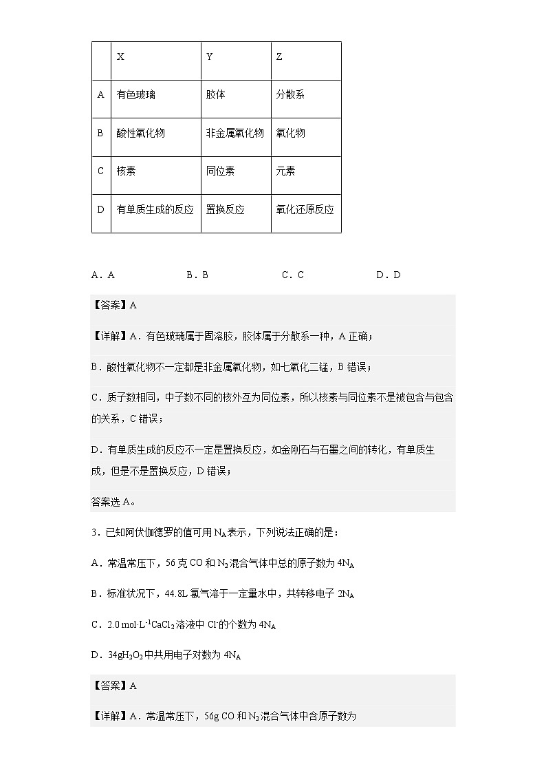 安徽省宿州市十三所重点中学2021-2022学年高一上学期期末质量检测化学试题含答案02